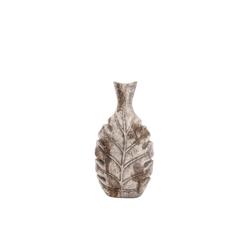 Vase "Feuille" en Céramique Style Antique 21x10xH41cm