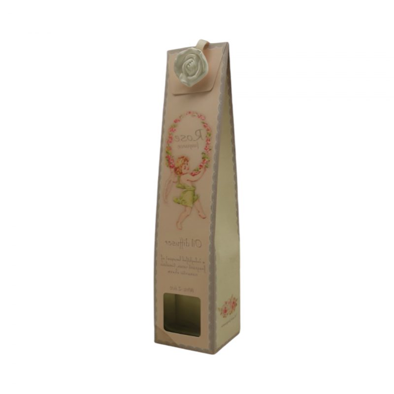 Diffuseur de Parfum Senteur Rose à Bâtonnets avec une Rose en Poly 80ml