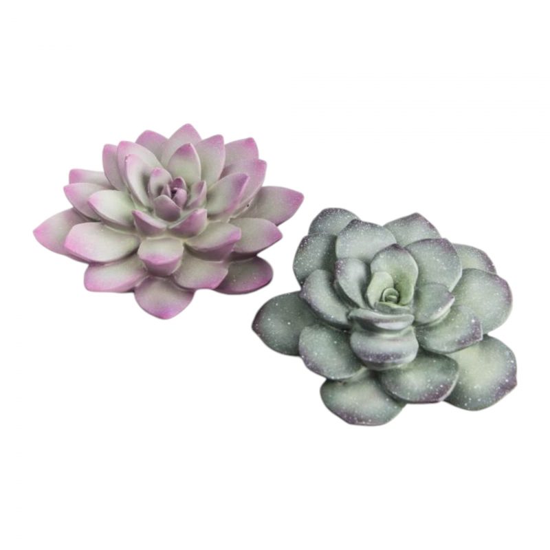 Fleur Décorative en Polyrésine, 2 Modèles au Choix 11,2H4,3cm