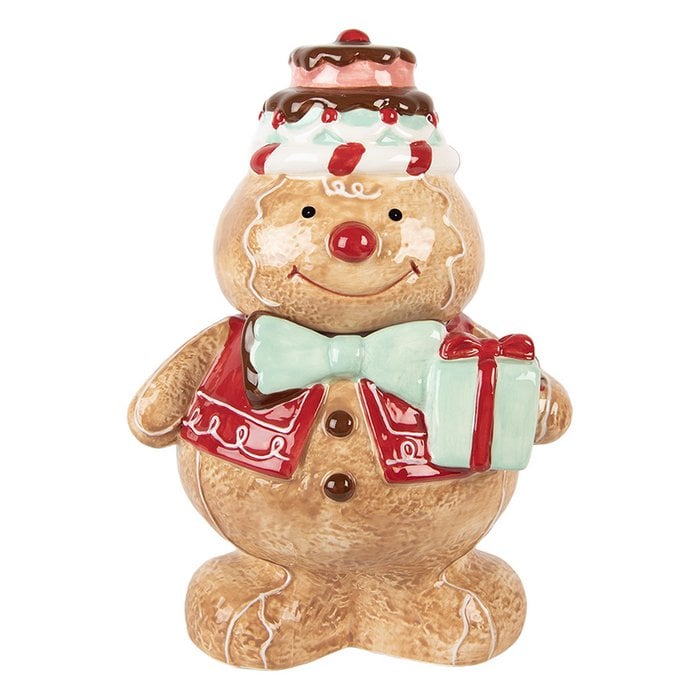 Pot Bonhomme en Pain d'Epices en Céramique 17x14x24cm