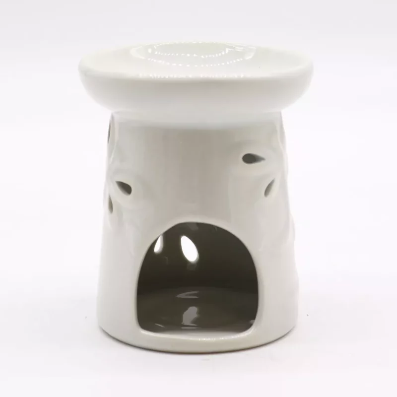 Brûle Parfum en Céramique Blanche Libellule 9,6x11cm – Image 2
