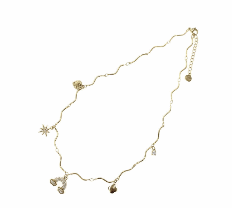 Collier en Acier Inoxydable 5 Breloques – Image 2
