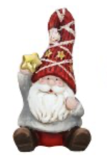 Père Noël Assis avec Bonnet Rouge 9,5x15,5cm