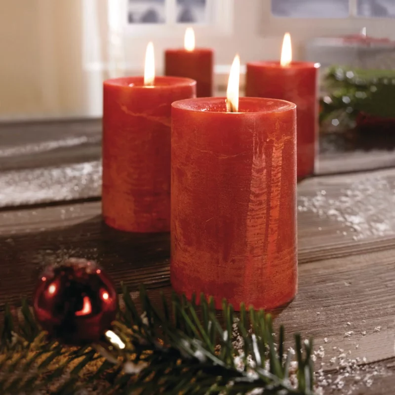 Bougie Pilier Parfumée Pomme Cannelle ø5,8x10cm