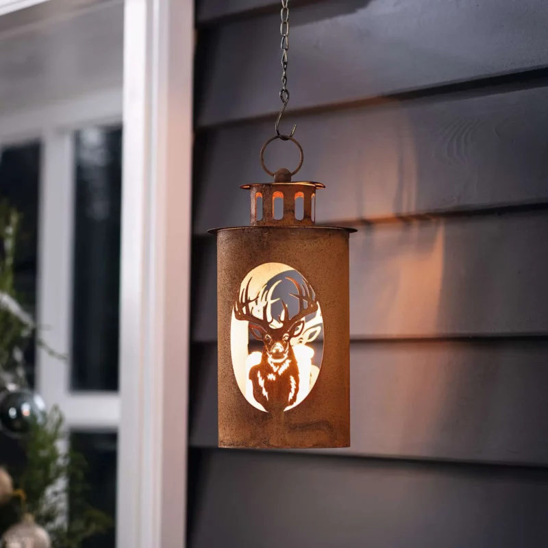 Lanterne "Cerf" ø12x26cm