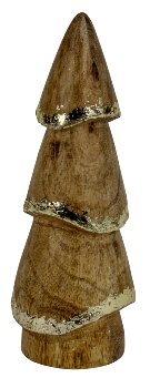 Sapin en Bois Naturel et Doré 7xH.21cm