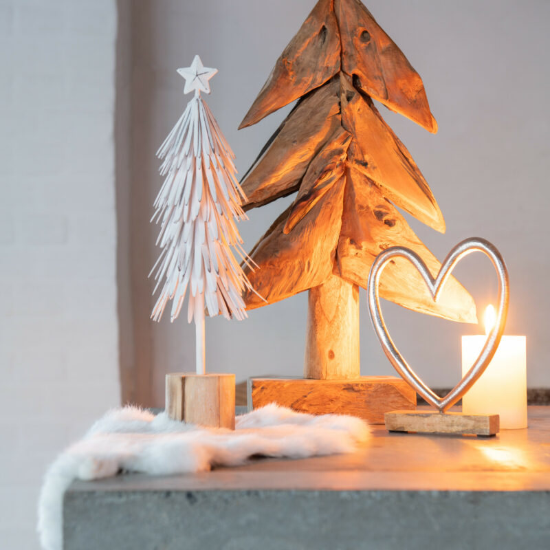 Sapin en Teck Naturel 25x10,5x48,5cm