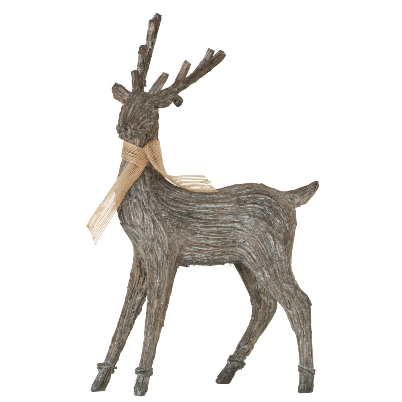 Renne en Résine Marron 24x10x44cm
