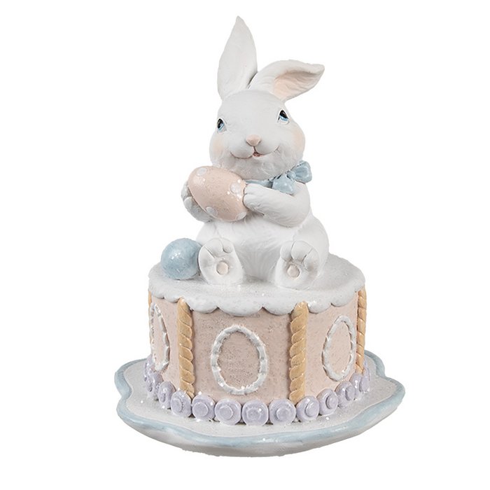 Lapin sur Gâteau en Résine ø12x17 cm