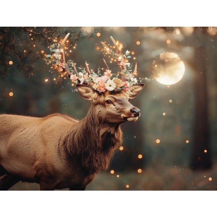 Affiche Cerf Etincelant 80x60cm 510 grammes