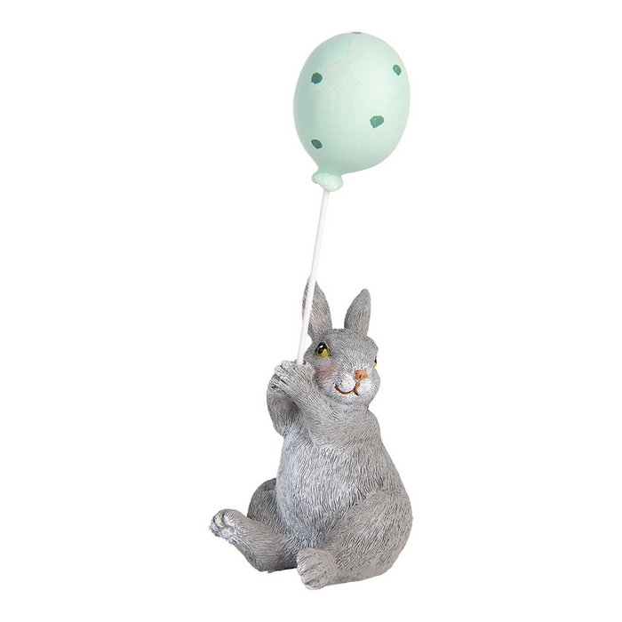 Lapin avec Ballon en Résine 7x6x18 cm