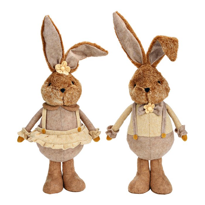 Lapin Souple en Textile, 2 Modèles au Choix 20x50x10cm