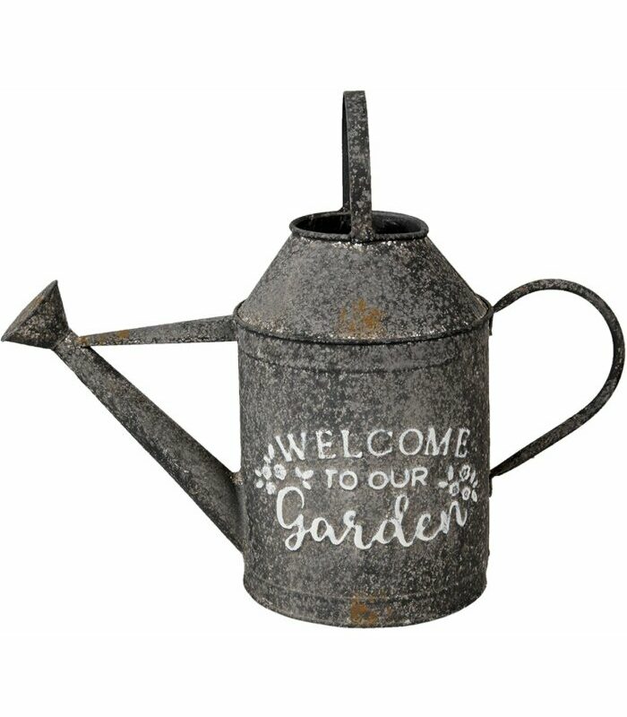 Arrosoir Déco en Métal Gris 47x18x38 cm
