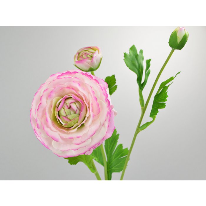 Renoncule Violette Crème Artificielle "Real Touch" 48cm