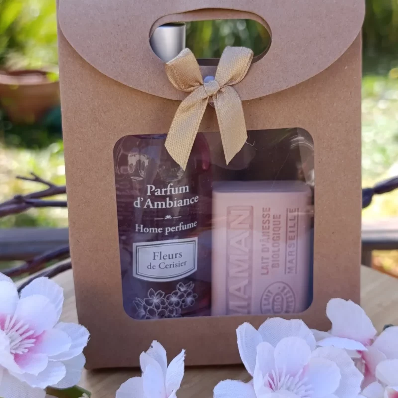 Coffret Parfum d'Ambiance Fleur de Cerisier et Savon "Maman"