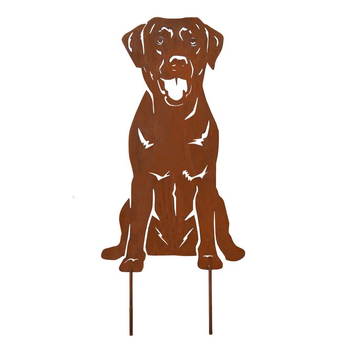 Piquet Chien "Milly" en Métal Rouillé H.60cm