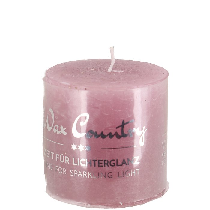 Bougie Pilier Paraffine Vieux Rose ø5x5cm 15h
