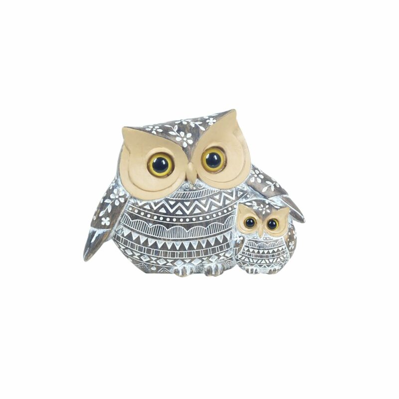 Hibou en Résine 15x6x11cm