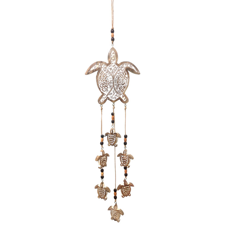 Pendentif Tortues en Bois 21x2x66cm