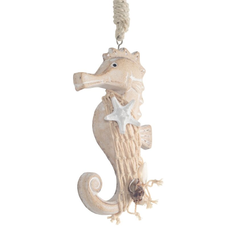 Pendentif Hippocampe en Bois 10x4x28cm