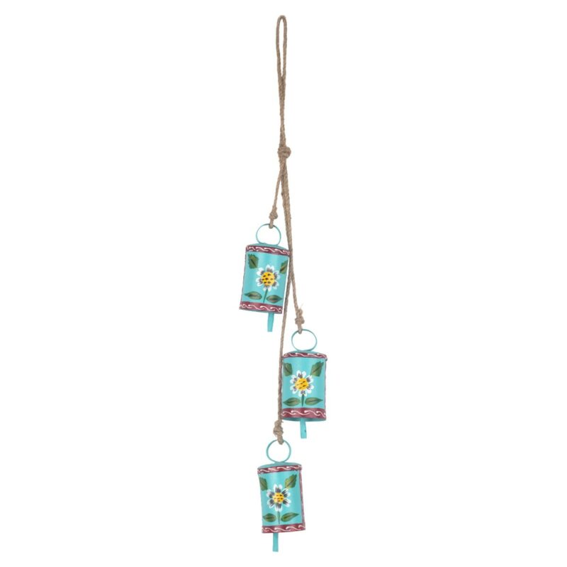 Pendentif Cloches Florales en Métal 4,5x4,5x55cm