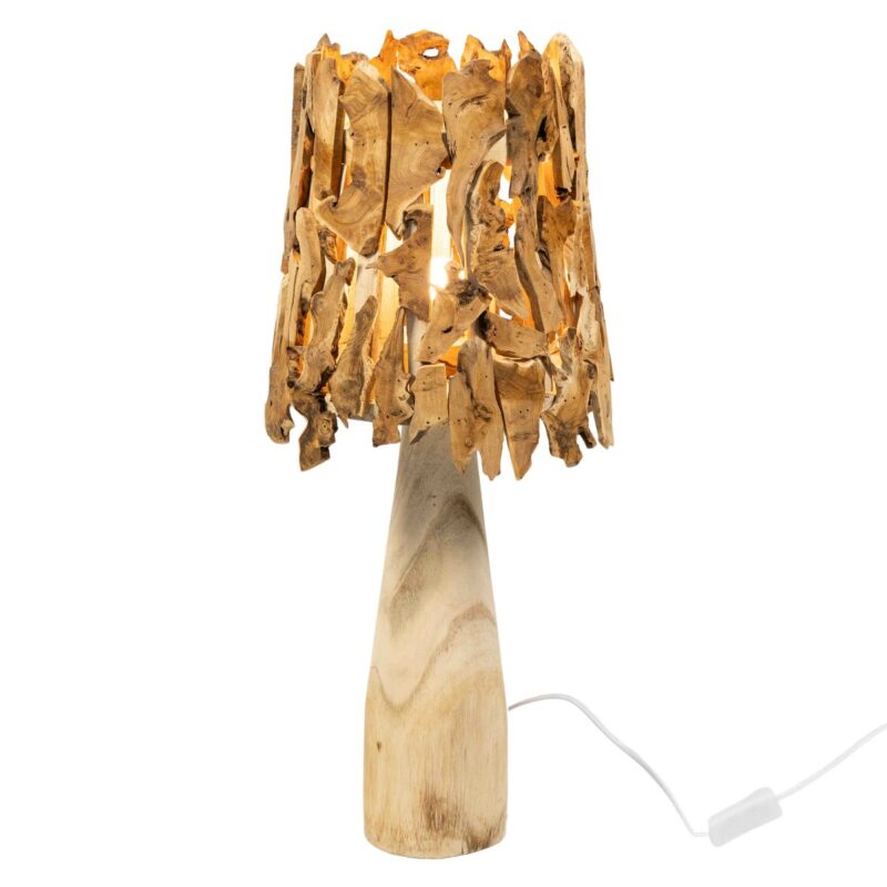 Lampe à Poser en Bois 30x30x68cm