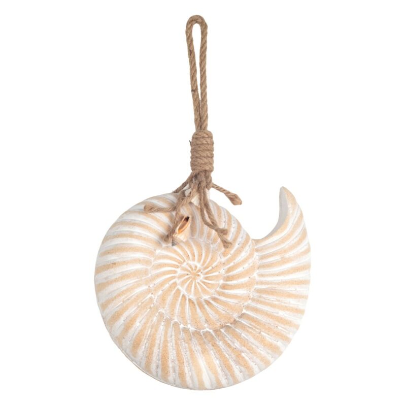 Pendentif Coquillage en Bois 21x5,5x36cm