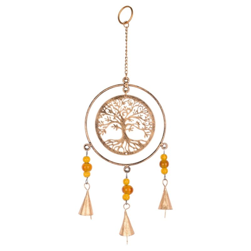 Pendentif Arbre de Vie avec Clochettes en Métal 13,5x2,5x37cm