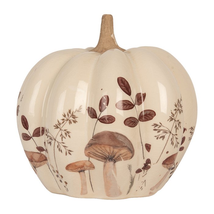 Citrouille Ø 18x18 cm en Céramique Beige