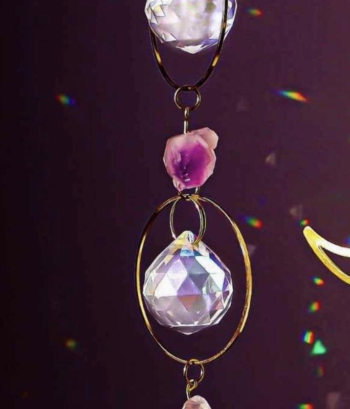Attrape-Soleil  en Cristal d'Améthyste H.41cm