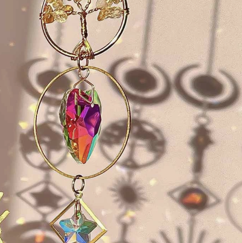 Attrape-Soleil «Arbre de Vie en Citrine» H.40cm