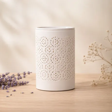 Brûle Parfum Électrique Calorya n°4 – Diffuseur Chaleur Douce en Céramique avec Coupelle Amovible ø9,5xH.15cm