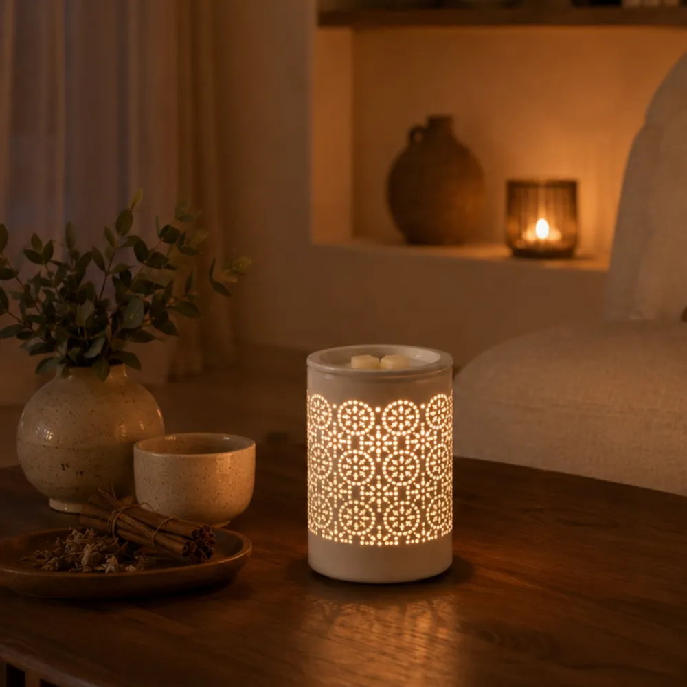 Brûle Parfum Électrique Calorya n°4 – Diffuseur Chaleur Douce en Céramique avec Coupelle Amovible ø9,5xH.15cm – Image 2