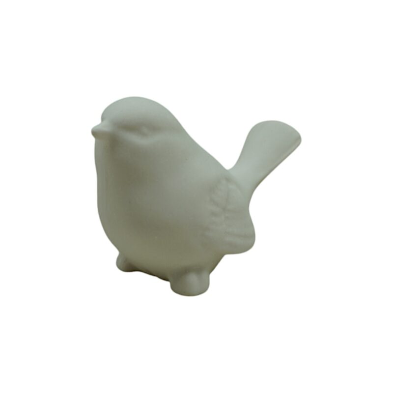 Oiseau en Polyrésine Blanche 7x3,5x5 cm