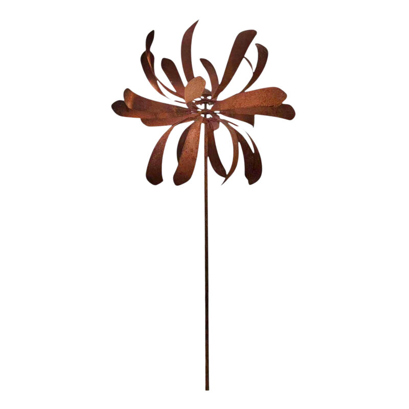 Moulin à Vent "New Zealand" en Métal Rouillé ø56cm H.220cm